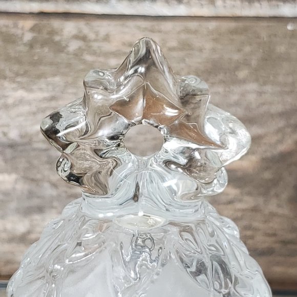Mikasa Winter Dreams Crystal Christmas Tree Bell - Frosted Tree - Vintage - Picture 2 of 8